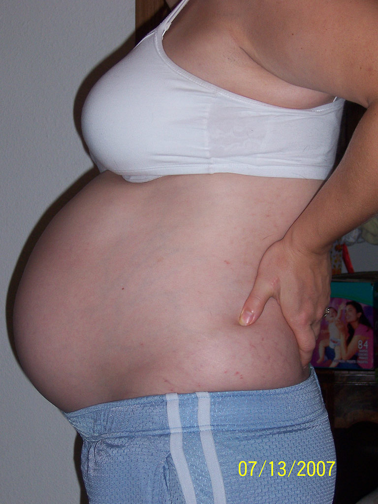 belly progress at 38 weeks