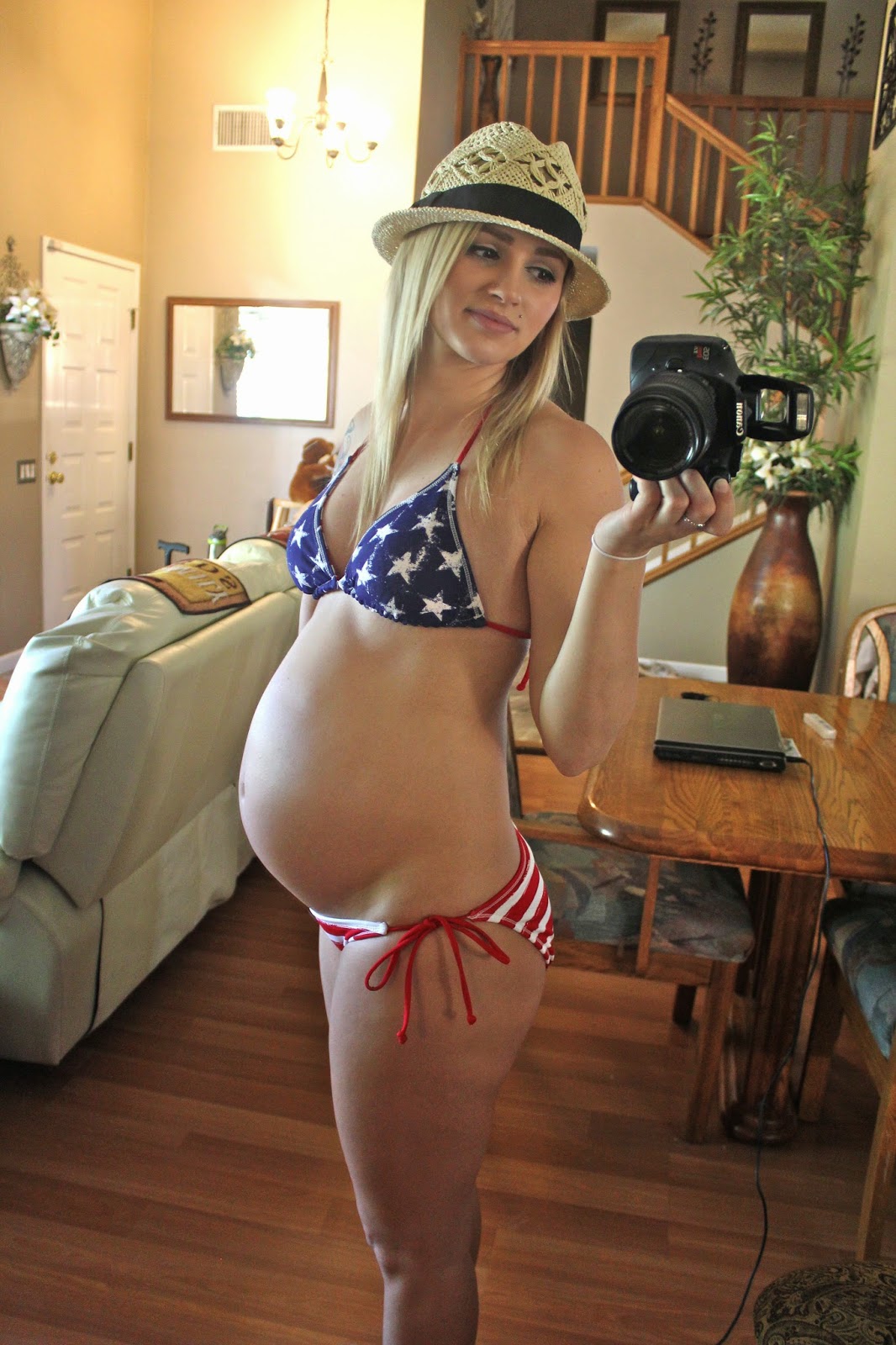 pregnant bikini