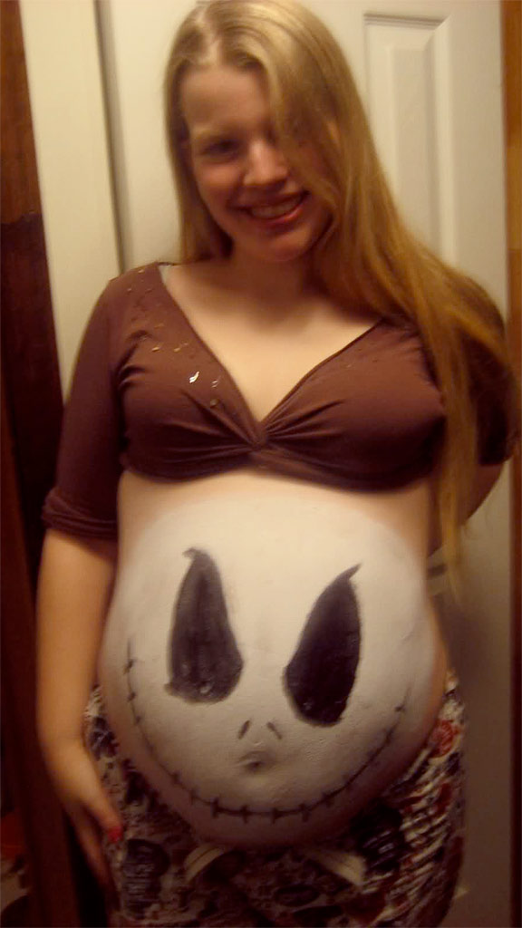 belly painting for halloween
